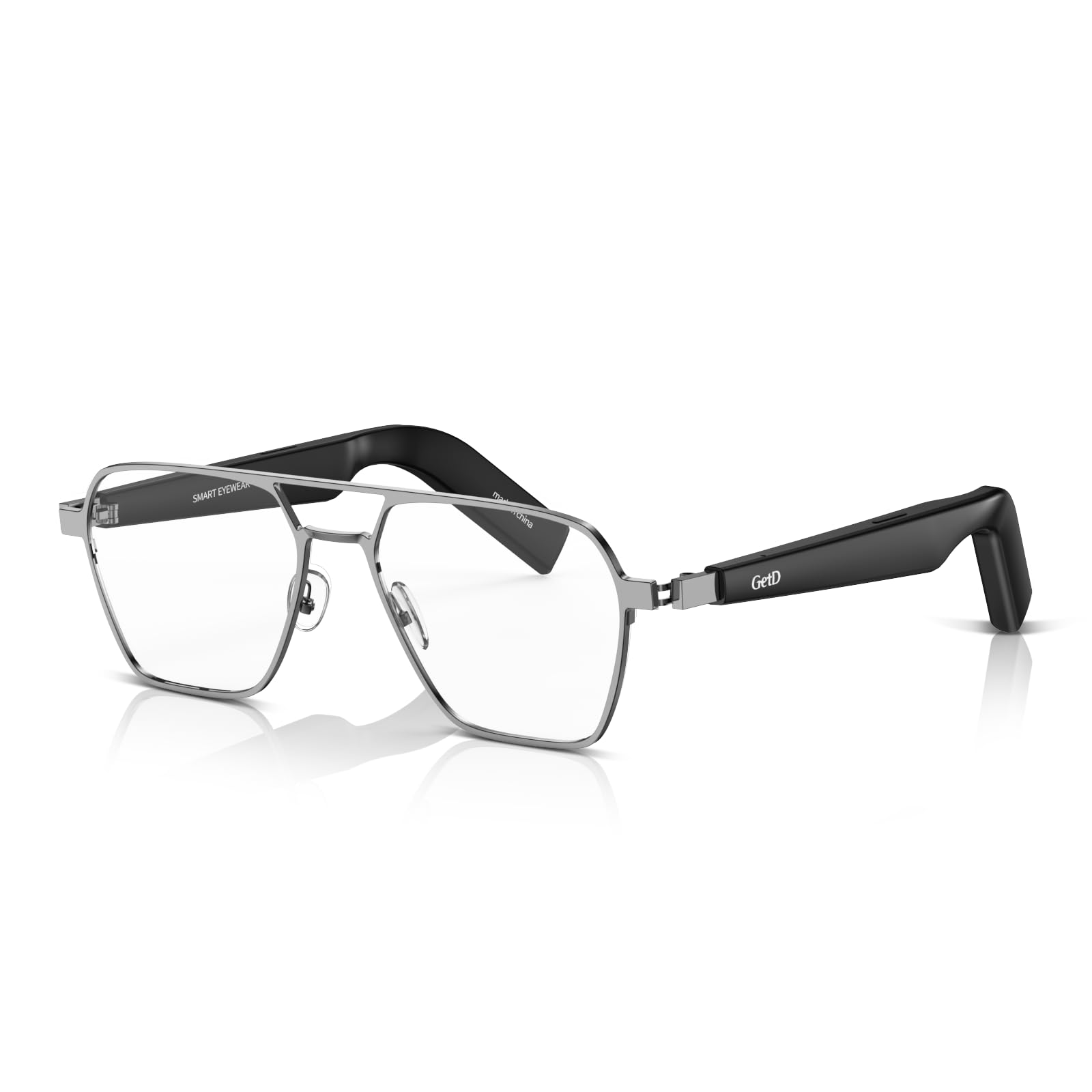 GetD Lunettes Bluetooth intelligentes pour hommes et femmes - Commande vocale, écoute intelligente, lunettes musiciennes